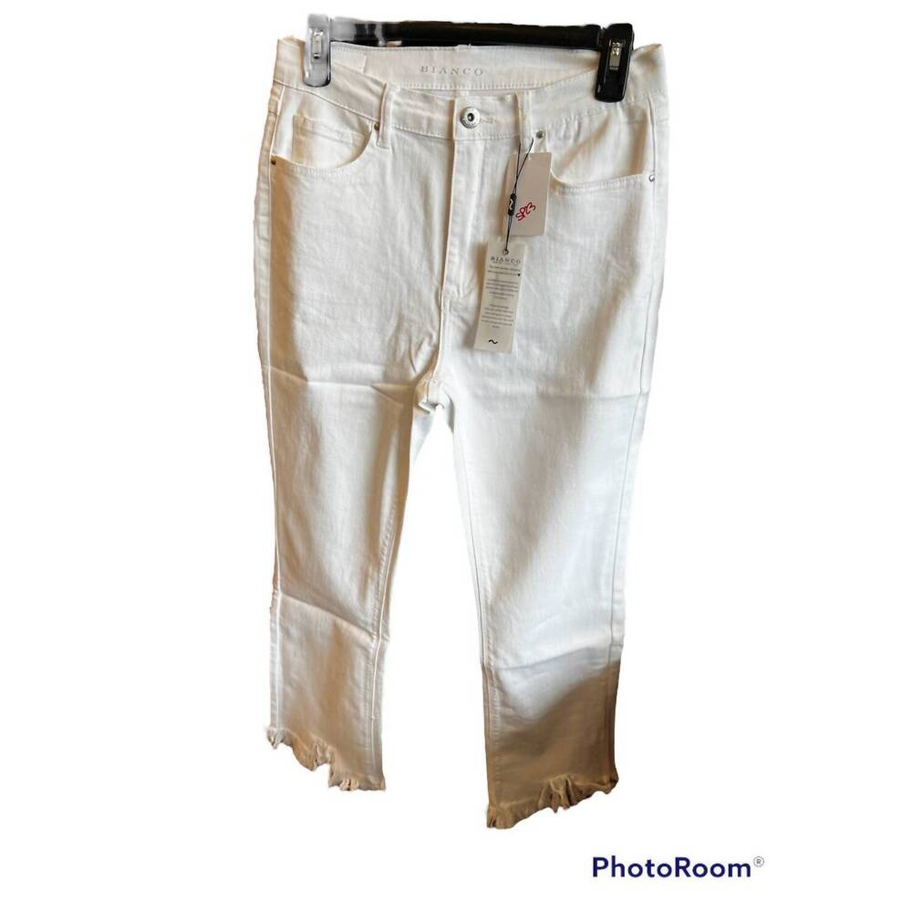 NEW BIANCO fringe jeans in white